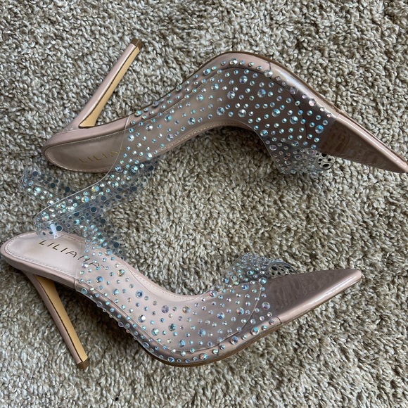 MISS LOLA - ANALEZI - NUDE
EMBELLISHED PEEP TOE HEELS - Picture 3 of 13